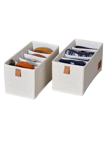 STORE IT 2er-Set: Organizer in Creme - (B)15 x (H)15 x (T)30 cm