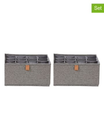 STORE IT 2er-Set: Organizer in Grau - (B)30 x (H)15 x (T)30 cm