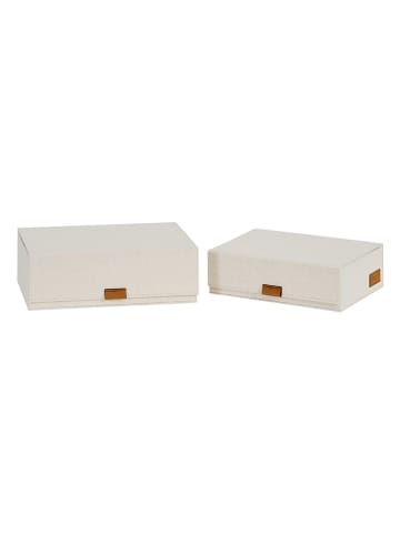 STORE IT 2er-Set: Aufbewahrungsboxen ''Premium'' in Creme