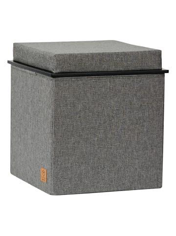 STORE IT Hocker "Premium" w kolorze antracytowym ze schowkiem - 37 x 40 x 37 cm