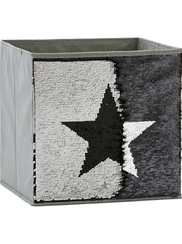 STORE IT Ordnungsbox "Stern" in Grau/ Silber/ Schwarz - (B)32 x (H)32 x (T)32 cm