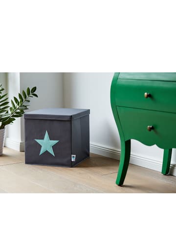 STORE IT Ordnungsbox in Grau/ Türkis  - (B)33 x (H)33 x (T)33 cm