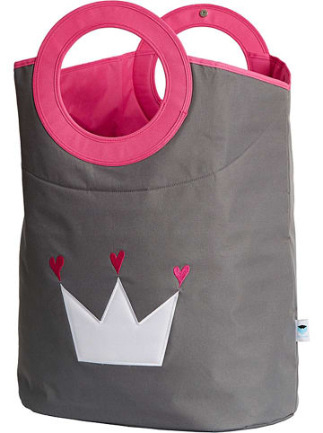 STORE IT Wäschetasche "Krone" in Grau/ Pink - (B)60 x (H)55 cm