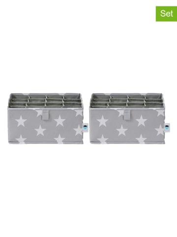 STORE IT 2er-Set: Schubladenorganizer in Grau - (B)30 x (H)15 x (T)30 cm