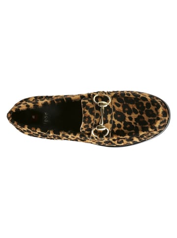 Högl Leder-Mokassins "Ellis" in Camel/ Schwarz
