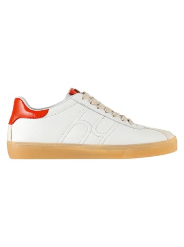 Högl Leder-Sneakers in Creme/ Rot