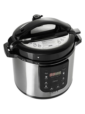 Adler Schnellkochtopf "CR 6409" in Schwarz/ Silber - 6 l