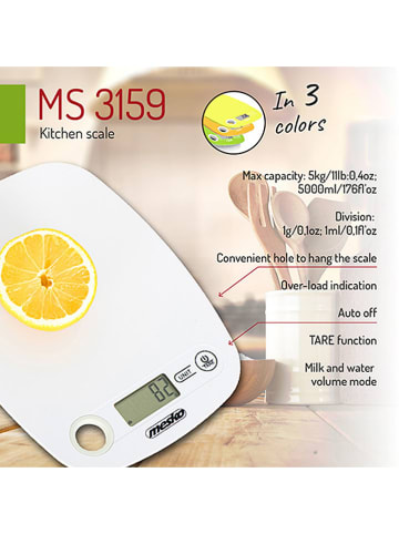 Adler Küchenwaage "MS 3159" in Weiß