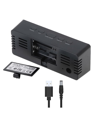 Adler Digitaler Wecker in Schwarz