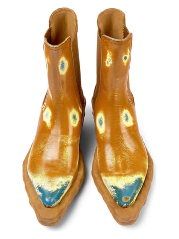 Camper Leren boots lichtbruin/geel/lichtblauw