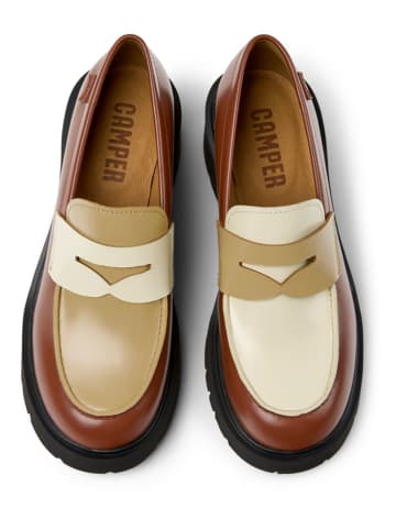 Camper Leren mocassins "Milah" lichtbruin/beige