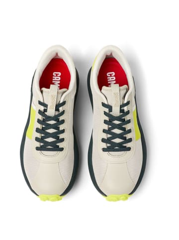 Camper Leder-Sneakers in Grau/ Gelb