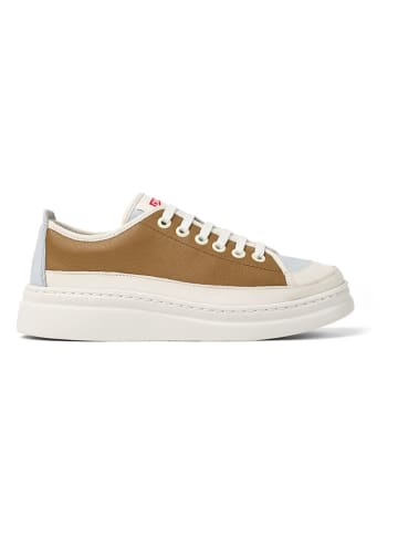 Camper Leder-Sneakers in Hellbraun/ Beige/ Hellblau