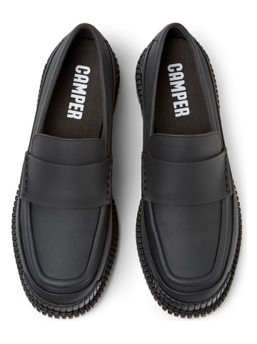 Camper Leder-Mokassins in Schwarz