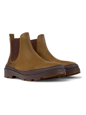 Camper Leder-Chelsea-Boots in Hellbraun