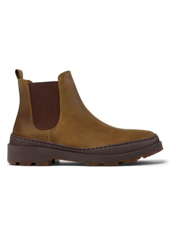 Camper Leder-Chelsea-Boots in Hellbraun