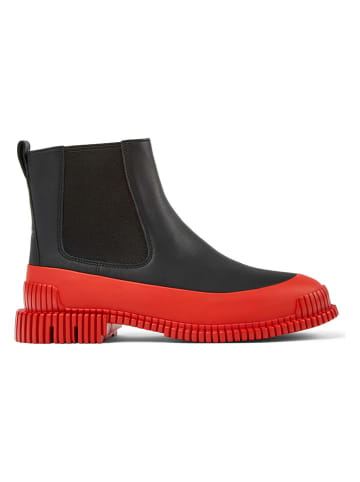 Camper Leren chelseaboots zwart/rood
