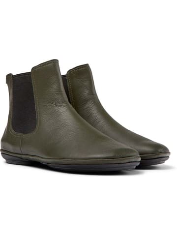 Camper Leren chelseaboots kaki