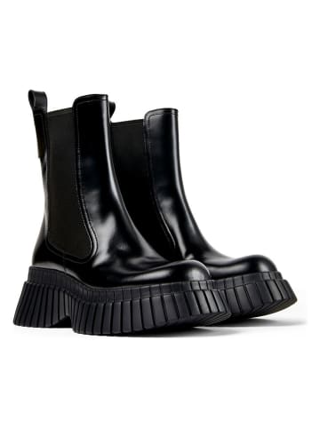 Camper Leder-Chelsea-Boots in Schwarz