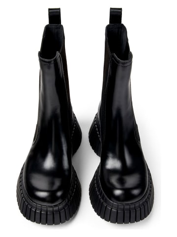 Camper Leder-Chelsea-Boots in Schwarz