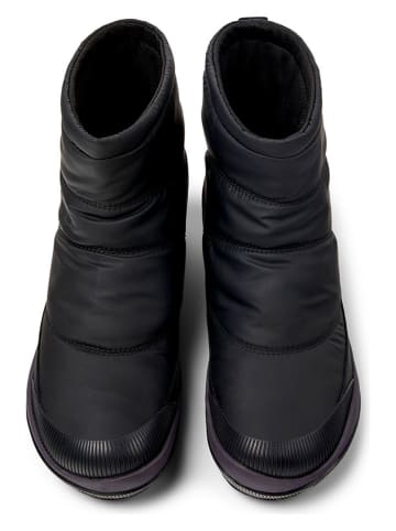 Camper Leder-Winterboots in Schwarz