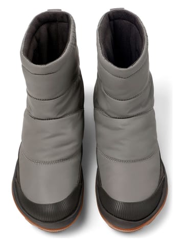 Camper Leren winterboots grijs/zwart