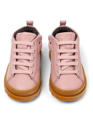 Camper Leren enkelboots lichtroze