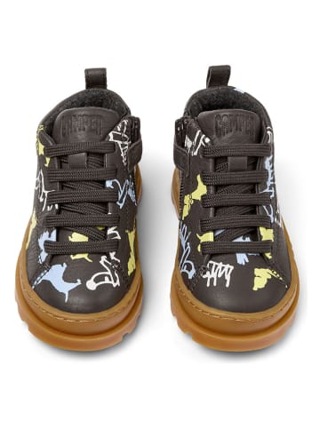 Camper Skórzane botki w kolorze brązowym