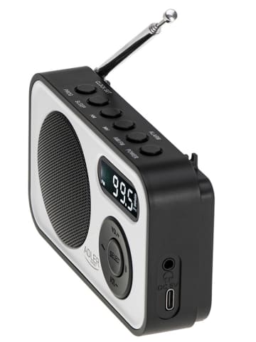 Adler Radio cyfrowe w kolorze biało-czarnym