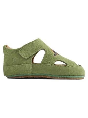 Wheat Leren enkelsandalen groen