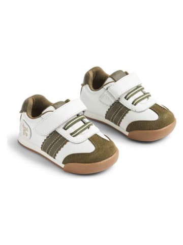 Wheat Leren sneakers "Spectra" wit/kaki