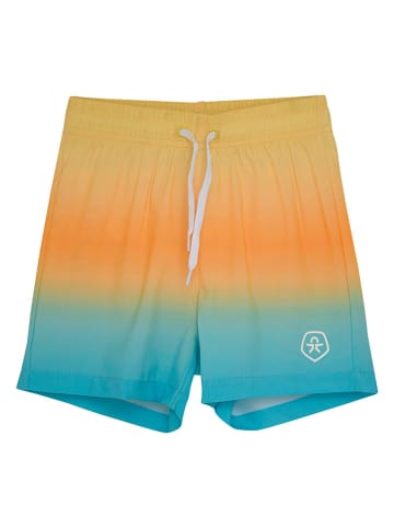 Color Kids Badeshorts in Blau/ Orange