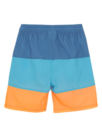 Color Kids Badeshorts in Blau/ Orange