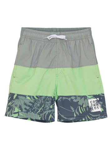 Color Kids Badeshorts in Grün/ Grau