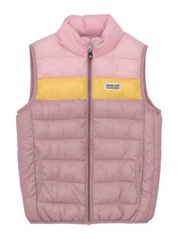 Color Kids Steppweste in Rosa/ Gelb