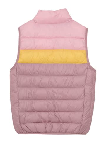 Color Kids Doorgestikte bodywarmer lichtroze/geel