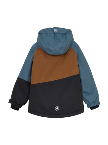 Color Kids Kurtka narciarska w kolorze niebiesko-jasnobrązowo-granatowym