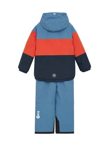 Color Kids 2-częściowy zestaw narciarski w kolorze niebiesko-czerwono-granatowym