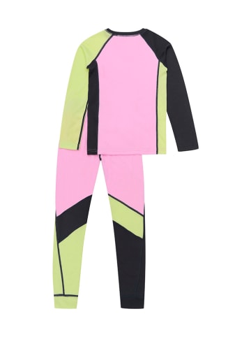 Color Kids 2-częściowy zestaw bielizny funkcyjnej w kolorze różowo-zielono-granatowym