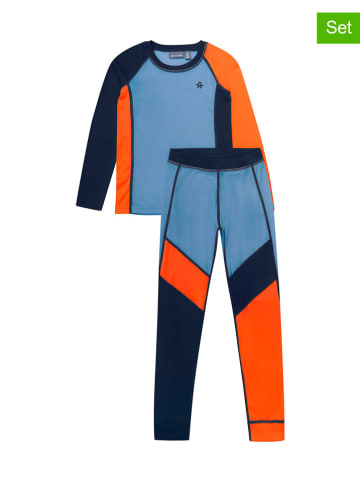 Color Kids 2-delige functionele ondergoedset blauw/oranje