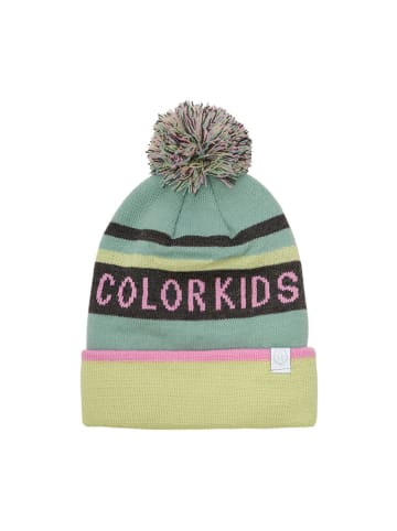 Color Kids Czapka w kolorze turkusowo-żółtym