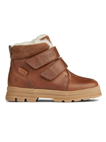 Wheat Leder-Winterboots in Hellbraun