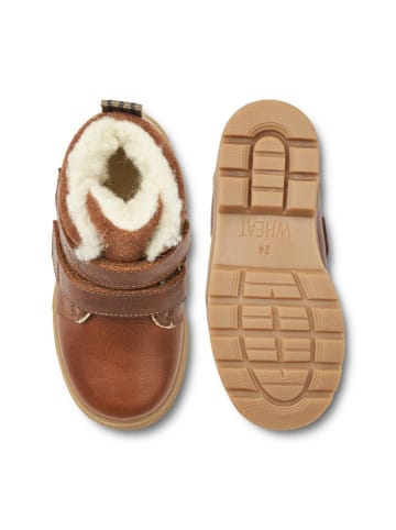 Wheat Leder-Winterboots in Hellbraun