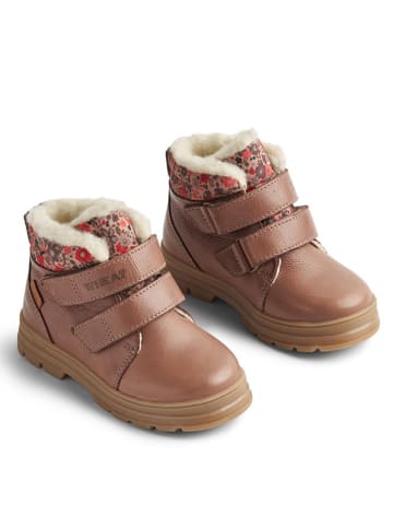 Wheat Leren winterboots lichtbruin