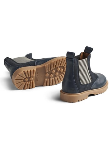 Wheat Leder-Chelsea-Boots in Dunkelblau