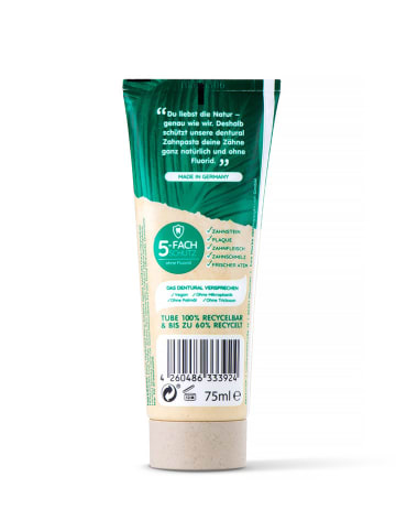 happybrush Pasty do zębów (3 szt.) "Dentural fluoridfree" - 3 x 75 ml