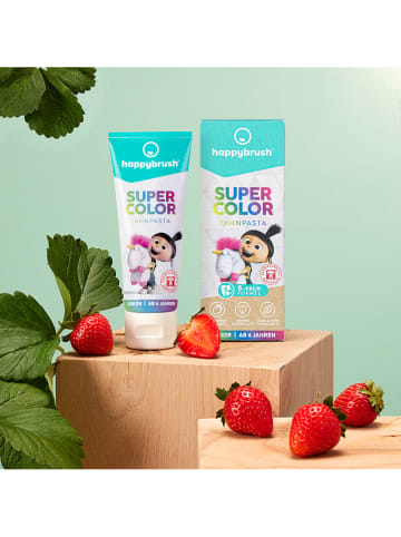 happybrush Pasty do zębów (3 szt.) "SuperColor" - 3 x 75 ml