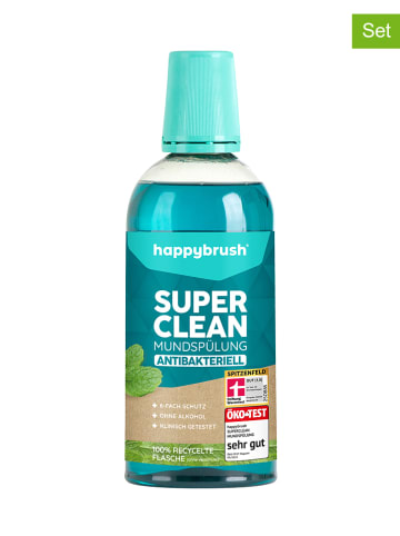 happybrush Płyny (2 szt.) "SuperClean" do płukania jamy ustnej - 2 x 500 ml