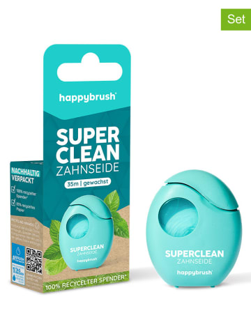 happybrush 3er-Set: Zahnseide "SuperClean"