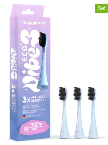 happybrush Końcówki (3 szt.) "Eco Vibe3+ Sunrise" do szczoteczki